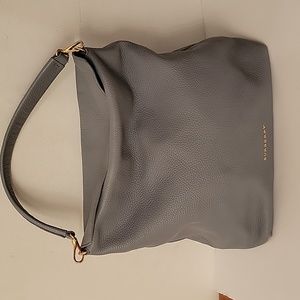 Burberry Pebbled Leather Hobo Shoulder Bag